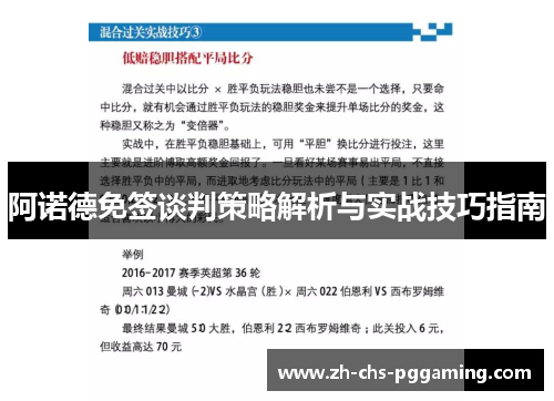 阿诺德免签谈判策略解析与实战技巧指南
