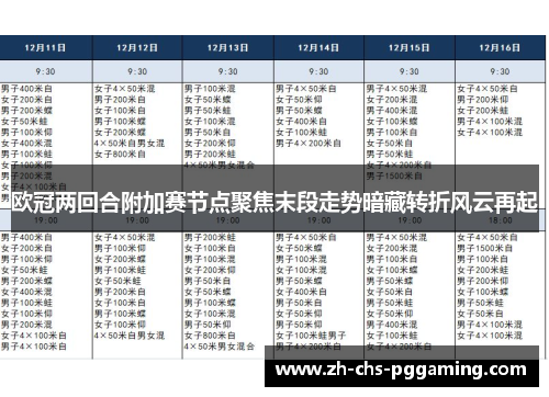 欧冠两回合附加赛节点聚焦末段走势暗藏转折风云再起